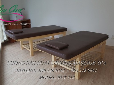 Giường massage body khung gỗ giá rẻ tại lương tài, bắc ninh 6