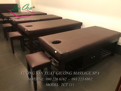 Giường massage body khung gỗ giá rẻ tại lương tài, bắc ninh 2