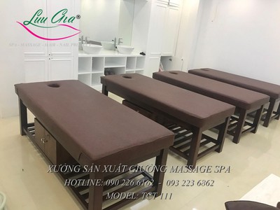 Giường massage body khung gỗ giá rẻ tại lương tài, bắc ninh 3