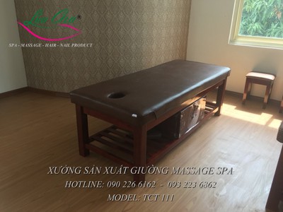 Giường massage body khung gỗ giá rẻ tại lương tài, bắc ninh 1