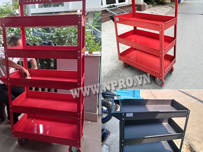 Xe đẩy đựng dụng cụ, đồ nghề 3 ngăn, xe đẩy đựng dụng cụ 3 tầng 3