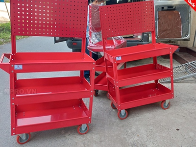 Xe đẩy đựng dụng cụ, đồ nghề 3 ngăn, xe đẩy đựng dụng cụ 3 tầng 2