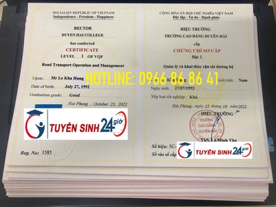 Liên tục mở lớp đào tạo chứng chỉ sơ cấp ngành vận tải tại Quận 10 - TP HCM 0