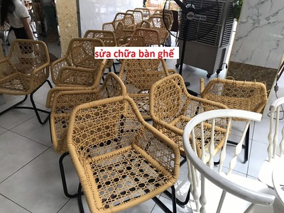 Dịch vụ sửa chữa, đan lại ghế mây các loại : ghế hồ bơi, bàn ghế cafe, bàn ghế mosaic, sofa mây nhựa 5