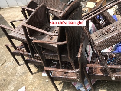 Dịch vụ sửa chữa, đan lại ghế mây các loại : ghế hồ bơi, bàn ghế cafe, bàn ghế mosaic, sofa mây nhựa 0