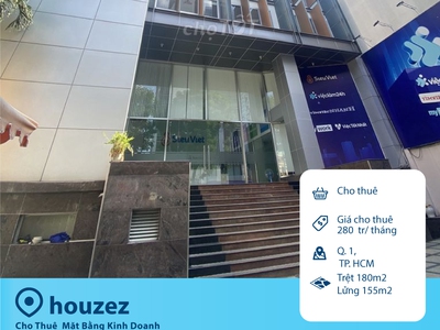 Cho thuê MB kinh doanh Trần Cao Vân, Q. 1 - DT 335m2 - Giá 280tr/ tháng 0