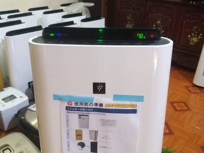 Máy Lọc Không Khí Bù Ẩm Pana Sharp Nội Địa Nhật chu lọc bụi mịn 8
