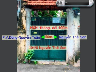 215m2/13 tỷ, 104/8 Nguyễn Thái Sơn, Q. GV, Nhà vườn ngay BV.175. 4