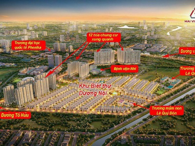 Bán biệt thự song lập kđt khép kín dương nội, hà đông, giá 120tr/m, sổ đỏ sang tên luôn 1