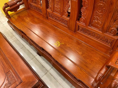 Bộ bàn ghế tần thuỷ hoàng gỗ hương đá tay 12, 6 món   BBG457 4