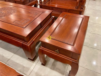 Bộ bàn ghế tần thuỷ hoàng gỗ hương đá tay 12, 6 món   BBG457 5