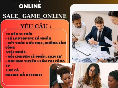 Tuyển dụng online sale game- online 0