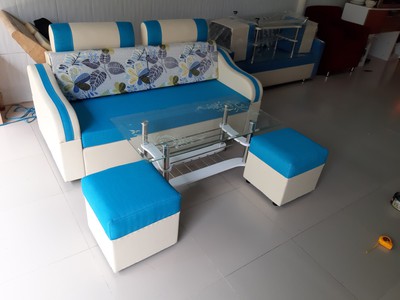 Ghế sofa xanh biển 10