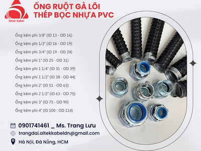 Ống ruột gà lõi thép bọc nhựa pvc phi 114 - 4 inch 0