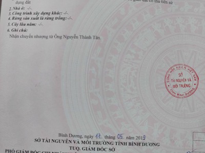 Chính chủ cần bán lô đất phường tân định - thị xã bến cát - bình dương 3