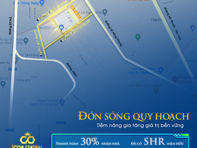Đất nền 4 mặt tiền dự án Icon Central P.Tân Đông Hiệp, Tp Dĩ An, SỔ ĐỎ TỪNG LÔ 2
