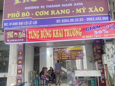 Sang nhượng lại quán phở- cơm rang nam định tại phường đông hương, tp thanh hóa 0