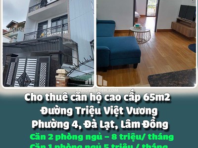 Cho thuê căn hộ cao cấp 65m2 đường triệu việt vương, phường 4, đà lạt, lâm đồng 0