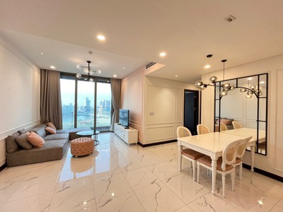 Cho thuê căn hộ cao cấp  EMPIRE CITY-THỦ THIÊM 2PN giá 30tr, tầng cao view bao trọn sông SG,Landmar 1