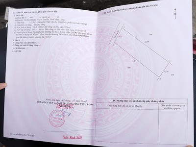 Bán lô đất thổ cư 137,6 m2  nở hậu  gần bxe tích thiện, đg đh70, x.tích thiện, h.trà ôn, vĩnh long 0