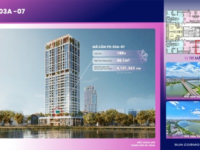 Duy nhất căn 1PN  view trực diện sông Hàn Đà Nẵng chiết khấu đến 18 0