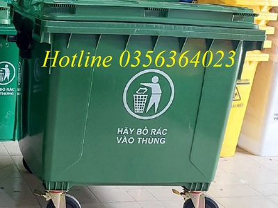 Xe đẩy rác 1100 lit nhựa HDPE 2