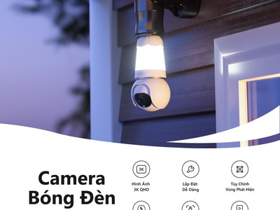 Camera WIFI Bóng Đèn Imou Bulb Cam IPC-S6DP: 5MP 3K   3MP 2K, Đàm Thoại 2 Chiều, Full Color - An Nin 1
