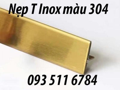 Nẹp T25 Inox vàng xước Nẹp sàn T20 đồng bóng Nẹp góc V Inox 0