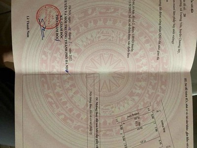 Lô góc thôn yên trường xã trường yên chương mỹ hà nội  đường ô tô thoải mái dt 85.7 m cách ql6 1