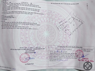 Cần bán lô đất đẹp thôn vị thủy, xã thanh mỹ, thị xã sơn tây. 0