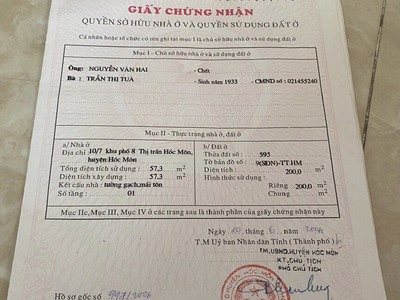 Chính chủ cần bán căn nhà thị trấn hóc môn - huyện hóc môn - tp hồ chí minh 4