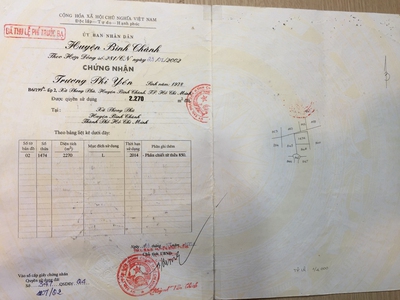 Bán lô đất sổ riêng giá rẻ trung tâm mặt tiền xã phong phú, bình chánh 2