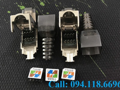 Hạt mạng CAT6A không dùng TOOL chuẩn công nghiệp, phù hợp switch Poe, hãng Ancomteck ACT-6A-UK 4