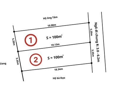  100m2, Ngang hơn 5m, Trung Tâm Xã Hoa Động, Ngõ Oto 7 chỗ Đỗ Cửa, Giá 17tr/m2 2