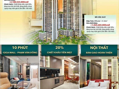 Vị trí đắc địa căn hộ picity sky park phạm văn đồng, 1pn1wc giá chỉ tù 1,5 tỷ bàn giao full nt 1