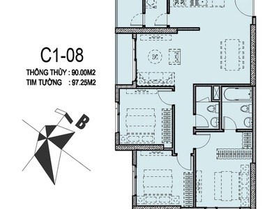 Chính chủ cần tiền bán gấp căn góc 3 ngủ c1 vinhomes d capital sổ đỏ 90.7m2 view 2 hồ giá rẻ 6tỷ57 3