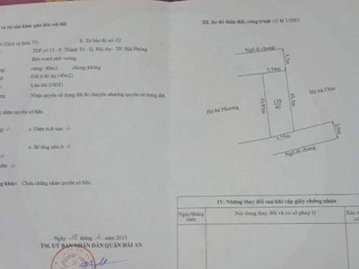 Bán nhà mặt ngõ ngô gia tư, ô.tô đỗ cửa, 40m 3 tầng giá 2.5 tỉ phía chợ cát bi 0