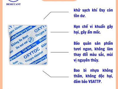 Gói hút Oxytoc 30cc, 50cc sử dụng bảo quản thực phẩm 0