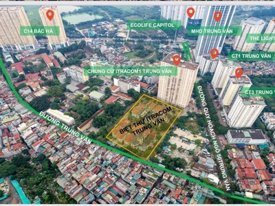 Chủ nhờ bán biệt thự giá rẻ intracom trung văn 145m, 4 tầng, giá đầu tư 24 tỷ 1