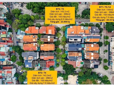 Chủ nhờ bán biệt thự giá rẻ intracom trung văn 145m, 4 tầng, giá đầu tư 24 tỷ 2