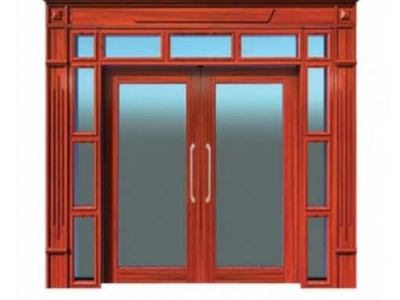 Giá cửa thép vân gỗ 4 cánh 2