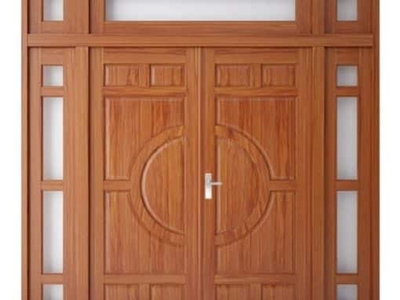 Giá cửa thép vân gỗ 4 cánh 0