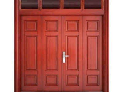 Giá cửa thép vân gỗ 4 cánh 1