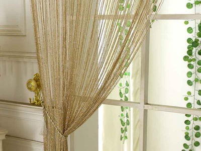 Mành, rèm cửa sợi dù đan kim tuyến lấp lánh trang trí 1