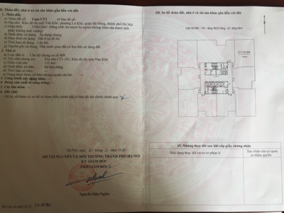 Bán căn hộ số 609, Usilk city, cụm CT1, tòa nhà 101, 115.4m2 view bể bơi, sân chơi 0