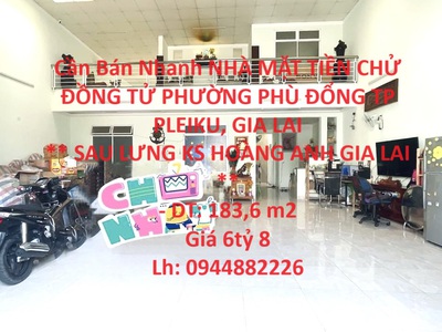 Cần bán nhanh nhà mặt tiền chử đồng tử phường phù đổng tp pleiku, gia lai 0