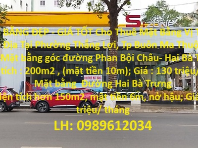 Mặt bằng đẹp - giá tốt cho thuê mặt bằng vị trí đắc địa tại phường thắng lợi, tp buôn ma thuột 0