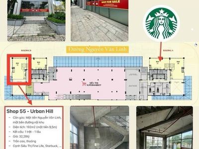 Phú Mỹ Hưng bán Shop cạnh Starbuck sở hữu lâu dài mặt tiền đường Nguyễn Văn Linh 0