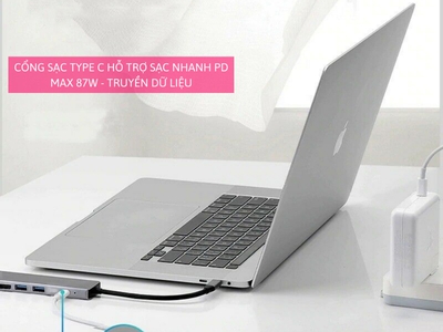 Hub 5in1 Type C sang Lan   HDMI  USB 3.0  PD 1