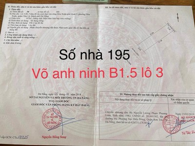 Hot-chính chủ cần bán lô đất đường võ an ninh-số nhà 195 và 3 lô liền kề tại cẩm lệ, tp đà nẵng 0